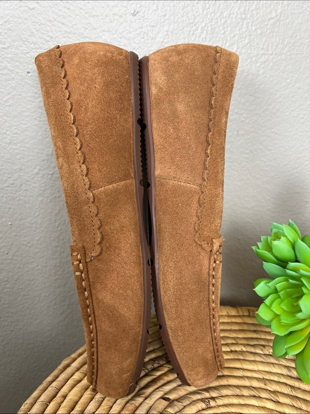 Vionic Women's Suede Moccasins in Chestnut - Picture 9 of 9